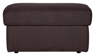 Collection - Milano - Fabric Footstool - Chocolate